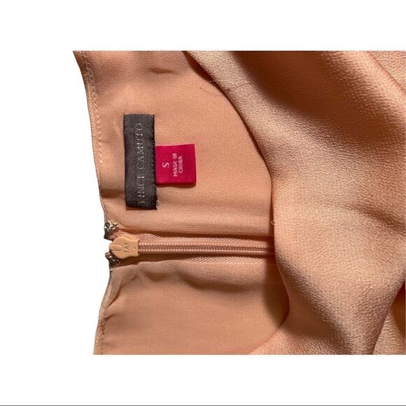 NWT Vince Camuto Women's Extend Shoulder Cinced Waist Blouse, Apricot Cream, S - Picture 6 of 7